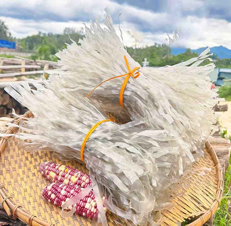 Giới thiệu sản phẩm miến tây bắc cắt sợi to của Điện Biên