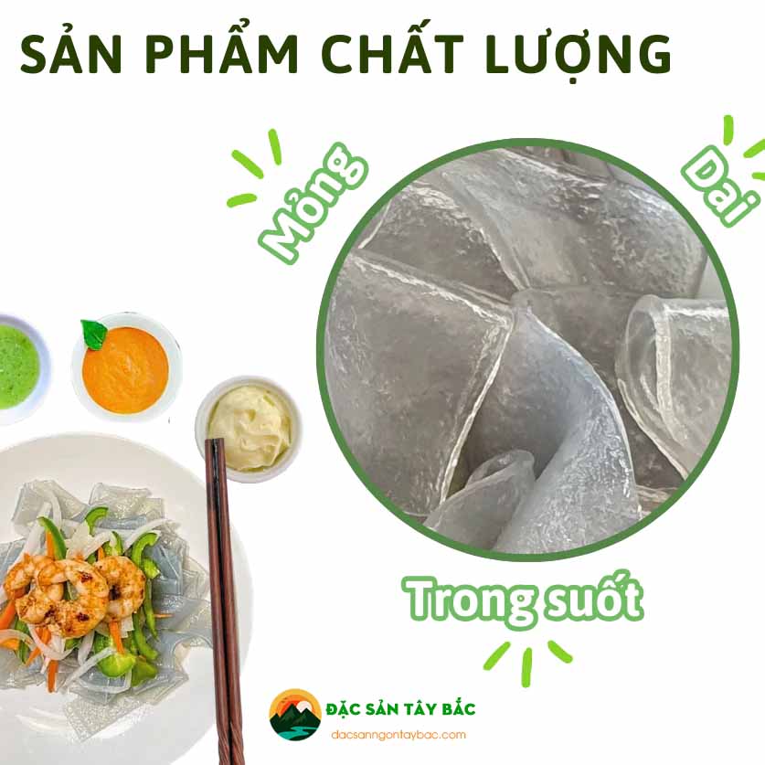 Giá trị dinh dưỡng của món ăn miến dong (sợi to và sợ nhỏ) cao