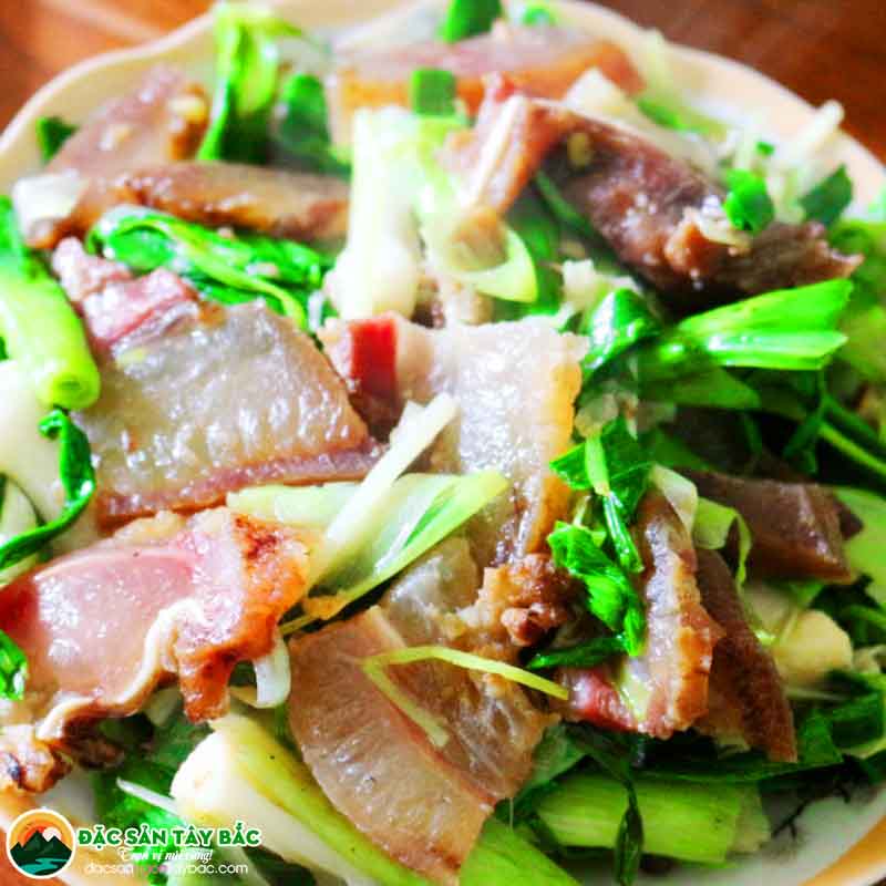 công thức thịt lợn sấy tây bắc xào tỏi