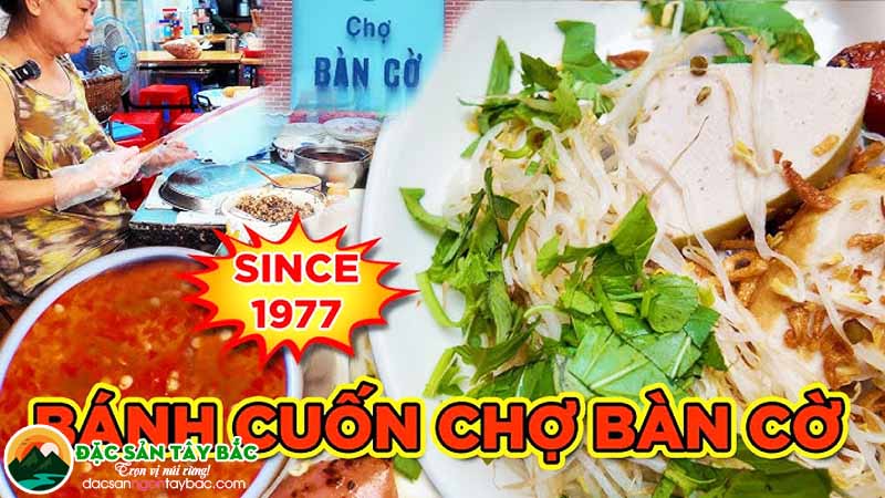 Ẩm thực đêm ở tp hcm ngon với quán bánh cuốn chợ bàn cờ