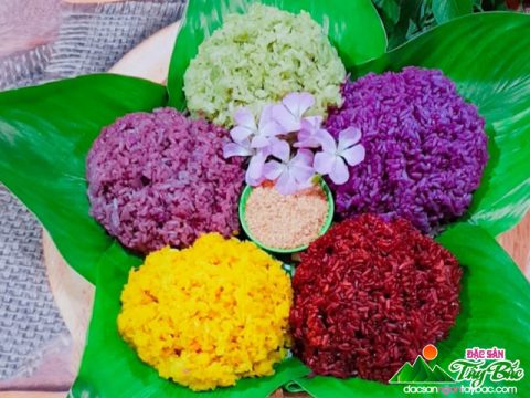 Xôi ngũ sắc, Bánh chưng đen của người Tày ở Tây Bắc